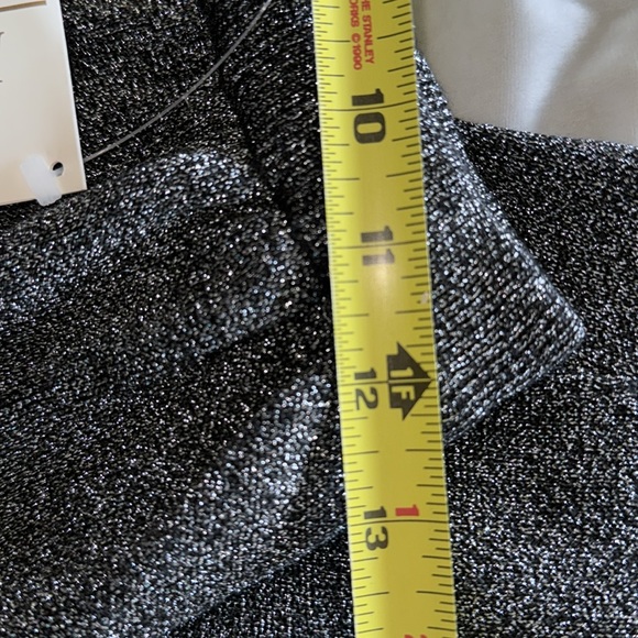 Lisa Originals Gun Metal Metallic Pull-On Pants Large Vintage Tags Attached - Picture 4 of 13